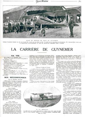 La carrière de Guynemer dans  La Guerre Aérienne Illustrée