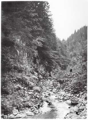 photo ancienne du torrent de la vallée de la Gresse