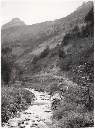 photo ancienne du torrent de la vallée de la Gresse