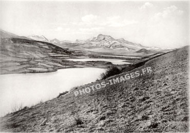 Photo ancienne des lac de Laffrey et l'Obiou