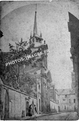 Vue ancienne de l'église en 1870