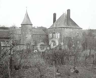 Vue ancienne du château de Rume en photo stéréoscopique de 1910