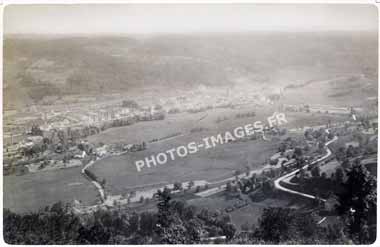 Vue ancienne du Val d'Ajol depuis la feullée Dorothée
