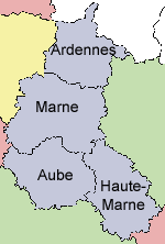 Carte pour les photos anciennes de Champagne Ardennes