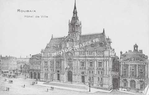 Ancienne photo de l'Hotel de Ville de Roubaix