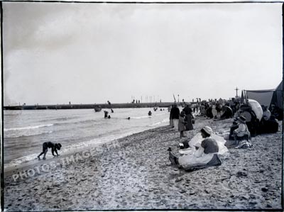 Photo ancienne des bains de mer à Palavas