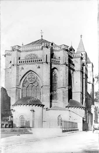 photo ancienne de l'abside de la cathédrale de Cahors
