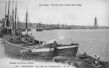 Les quais de Bordeaux en carte postale de 1900