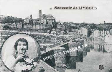 Le pont Saint-Etienne à Limoges ancienne photo de 1900