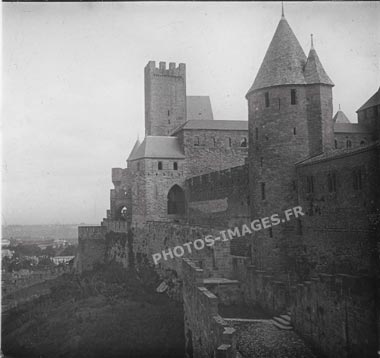 La cité de Carcassonne photo ancienne de 1910