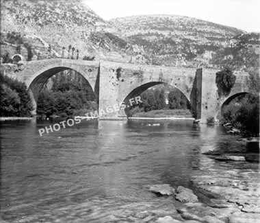 Ancien positif stéréo du Pont Quezac en 1950