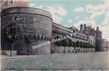 Nantes carte postale du château en photo ancienne de 1900