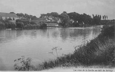 Sablé-sur-Sarthe ancienne photo des rives de la Sarthe