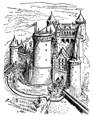 Dessin du Château de Coucy d'après Viollet-le-Duc