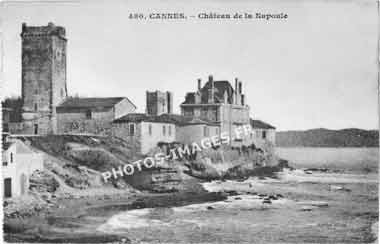 Photo ancienne du château de la Napoule en carte postale de 1910