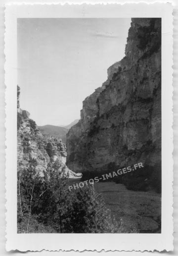 Ancienne photo des gorges de Cians en 1938