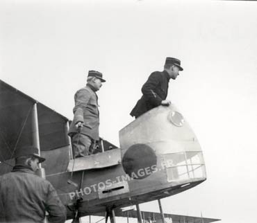 Photo du lieutenant Jean Mutel sur un Farman pendant la guerre 1914-1018,WW1