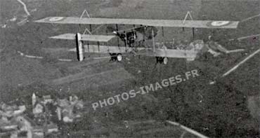 L'avion bilpan en vol, photo de 14-18 ,WW1