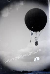 Photo de l'envol d'un ballon pendant la guerre 14-18 WW1
