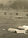 Détail de la vue aérienne du terrain d'aviation de Julvécourt pendant la guerre 14-18