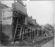 Photo du magasin de Nouvelles galeries en 14-18 ww1 ruiné par les bombardements sur Ham