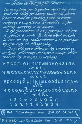 Fiche technique en 1914-1918 sur les inscriptions à mettre sur les photos à l'aide de plume, gouache ou encre de chine
